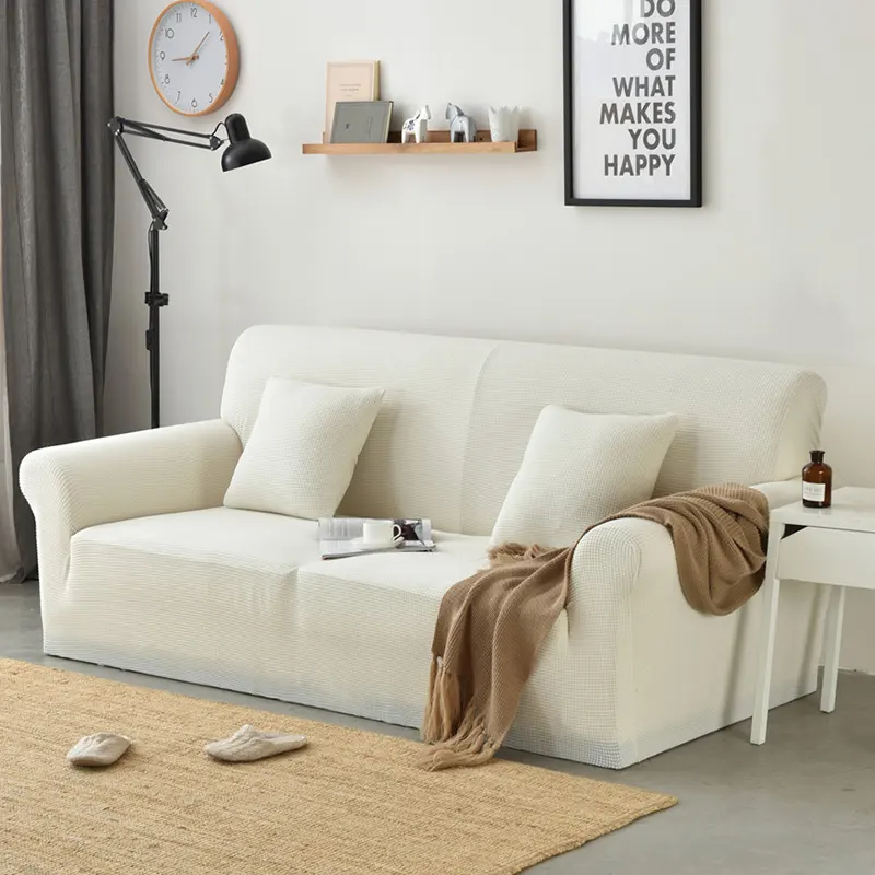 El último modelo Universal 1-4 personas asiento la grano elástico de punto de tela cubierta de sofá