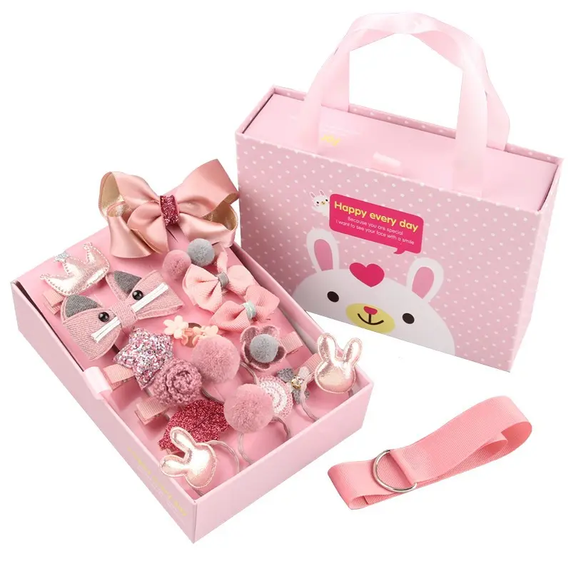 Prodotti promozionali accessori per capelli per bambini set regalo di compleanno scatola regalo gioielli per bambini