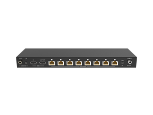 <strong>HDMI</strong> 1X8 <strong>Splitter</strong> Extender 1 <strong>Input</strong> 8 <strong>Output</strong> Kit 2.0B <strong>HDMI</strong> Over Cat5e/6 up to 60m with 1 Loopout 4K@60Hz 4:4:4 HDCP2.2