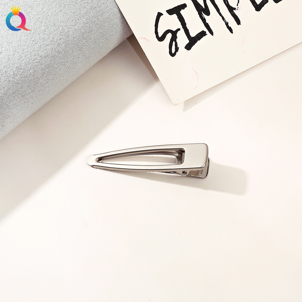 Metal Alligator Clip - 6.5cm Hollow Water Drop Matte