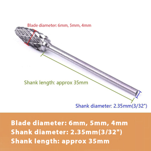 10 adet/takım kombinasyon çapraz kesim Tungsten karbür oyma Bur döner aracı HRC70 Tungsten karbür kesici - Product Image 3