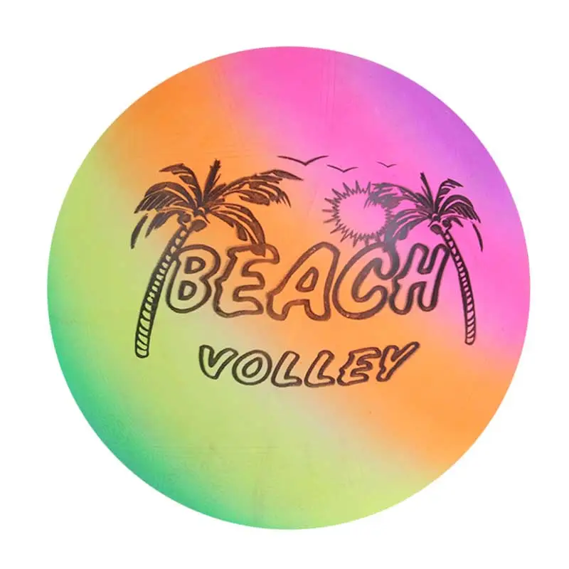 9 Inch Regenboog Kleurrijke Pvc Opblaasbare Strandbal Speelgoedbal