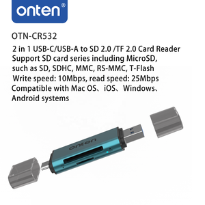 Fabrika toptan özelleştirebilirsiniz kart okuyucular USB 2 in 1 SD 2.0 TF 2.0 OTN-CR532 - Product Image 2
