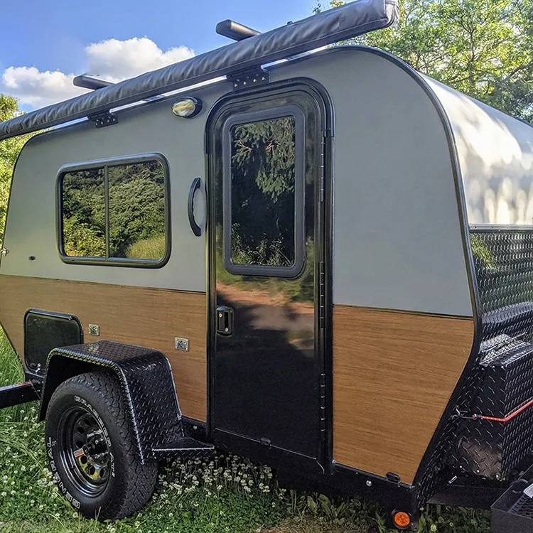 Remolque de caravana para vehículos recreativos híbridos todoterreno de América en Australia para acampar al aire libre hecho de aluminio duradero