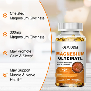 OEM Magnesium glycinat Kapseln Vitamine D3 B6 Kapsel für verbesserte Schlaf qualität Verbesserte Gehirn funktion Nahrungs ergänzungs mittel - Product Image 4