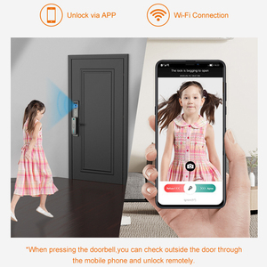 Serratura automatica di fascia alta con serratura per porte Smart videocitofono con blocco per impronte digitali 3D serratura di sicurezza per riconoscimento facciale - Product Image 5