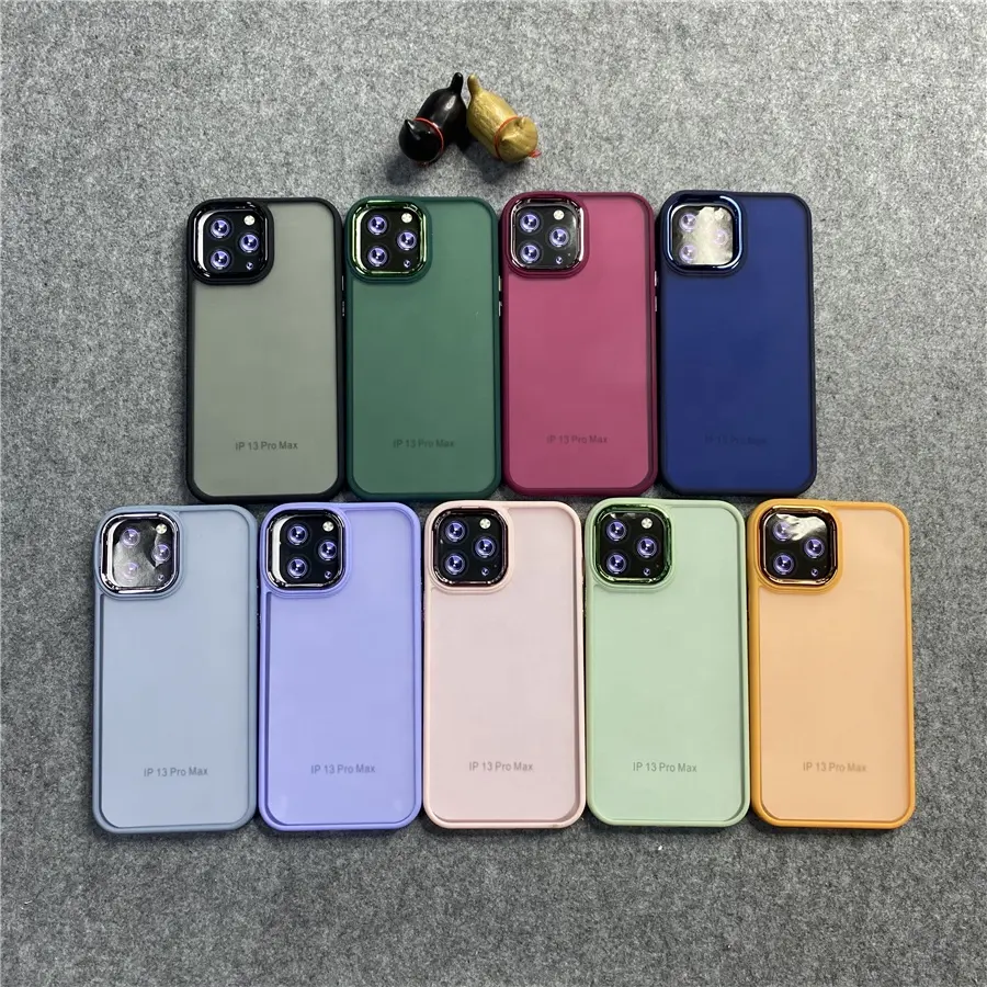 Funda cromada de lujo para teléfono móvil, carcasa mate translúcida 3 en 1 a prueba de golpes, TPU, PC, para Iphone 13 Pro Max 14 13 12 11 Xs Xr