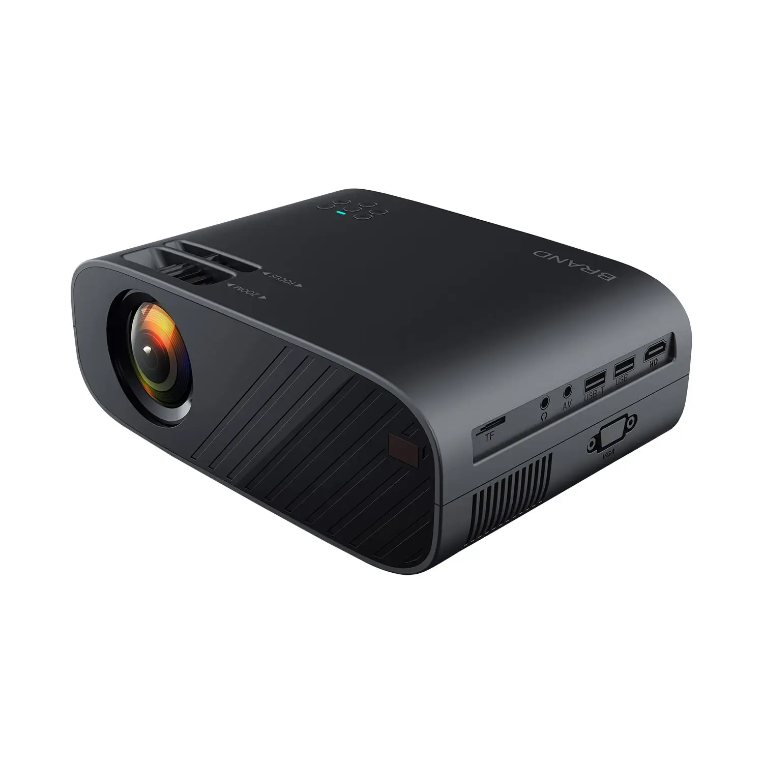 W90 — Mini projecteur vidéo LED HD, 16800 Lumens, 1080P, cinéma, maison, rouge et bleu, 1080P, 1.3