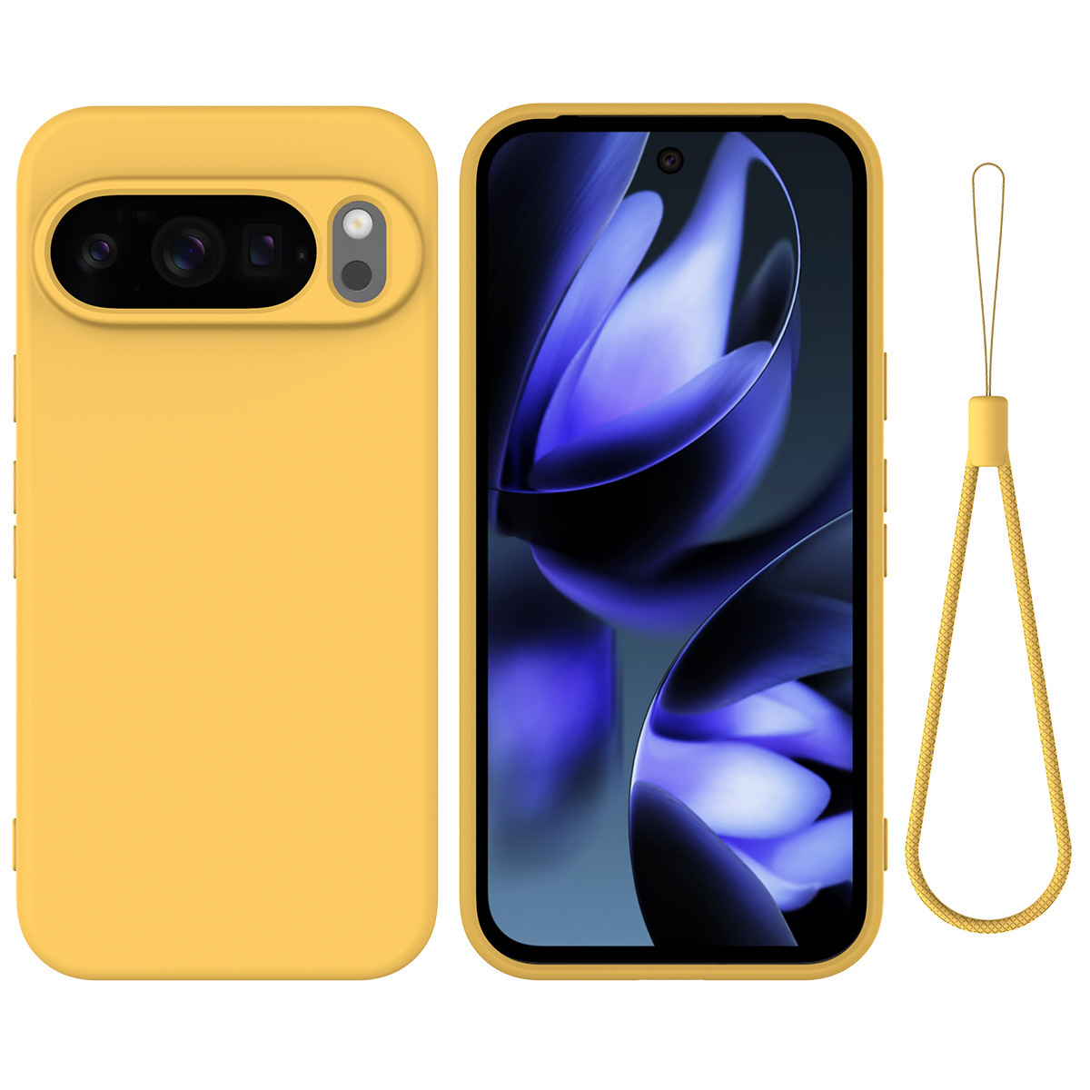 Jaune avec un cordon