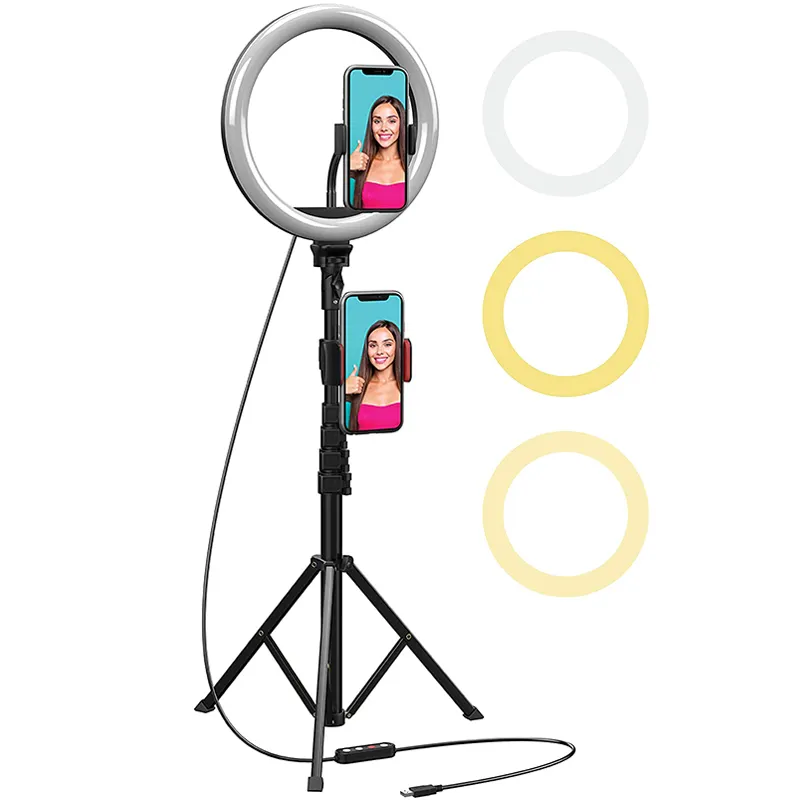 8 10 13 Inch Professionele Tiktok Live Ringlight Spiegel Dimbare Make-Up Selfie 12 Inch Led Ring Licht Met Statief Standaard