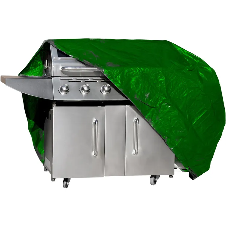 Copertura per griglia per barbecue in tessuto intrecciato con copertura in Poly Tarp PE impermeabile protetta dai raggi Uv