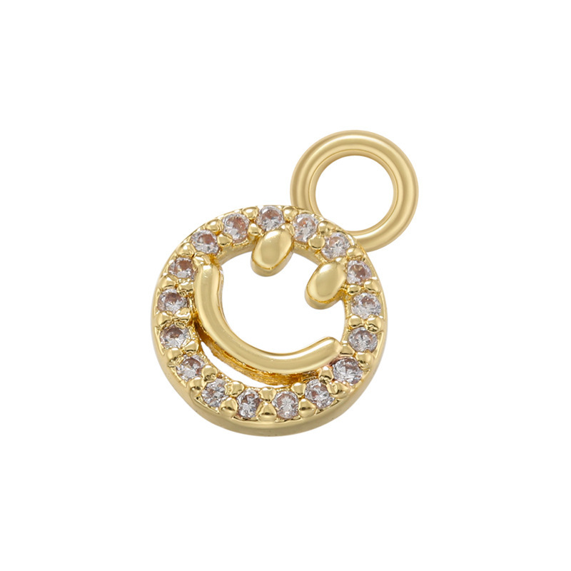 Vd1298 oro con diamanti bianchi - faccina sorridente