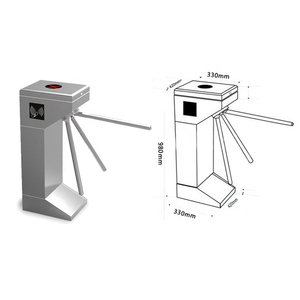 Controllo accessi di sicurezza impronta digitale RS485 interfaccia di comunicazione cancello barriera in acciaio inossidabile tornello treppiede automatico - Product Image 2