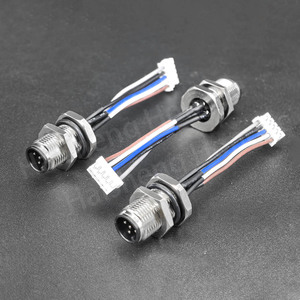 IP67 M12 để Molex JST ZH XH Xa Cáp Nam Nữ M12 A/B/D mã 2/3/4/5/6/8 pin Kim Loại bảng điều chỉnh gắn kết mặt bích kết nối với dây - Product Image 2