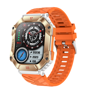 Supporta la funzione di bussola a pressione barometrica dell'altitudine funzione di chiamata per la composizione dell'orologio intelligente all'aperto 4 mini giochi integrati - Product Image 4
