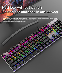 Free Wolf K1 Mechanical <strong>Keyboard</strong> 104 Keys Green Axis Notebook Desktop <strong>Computer</strong> Game Typing Wired <strong>Keyboard</strong> - Product Image 3