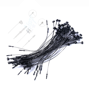 5インチループロックピンストリングピンプラスチック安全黒ループロックタグピン - Product Image 1