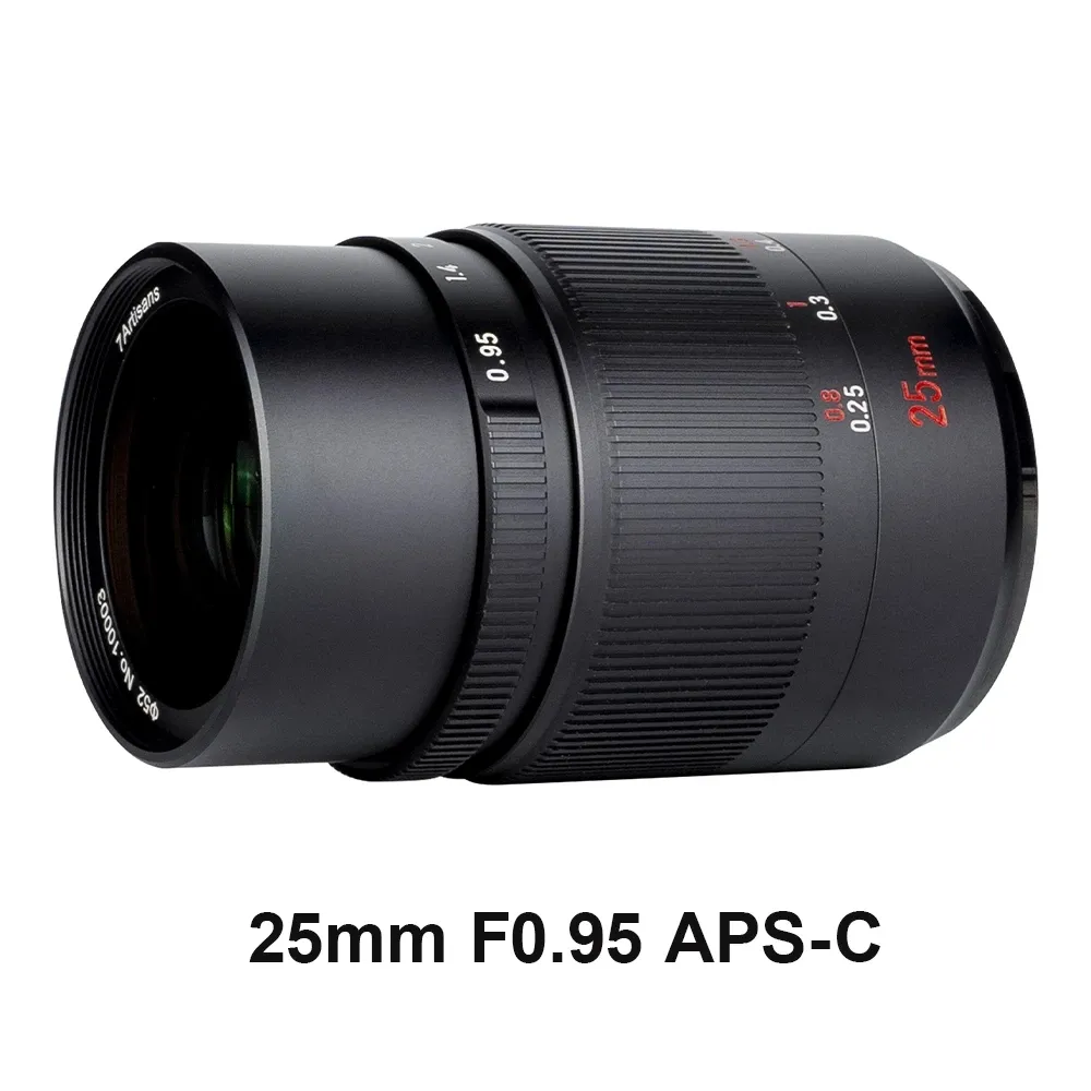 7 handwerker 25mm F 0.95 Wide Angle APS-C Prime Lens Large Aperture für Sony E montieren Nikon Z M43 Fuji X Canon EF-M EOS-M Camera