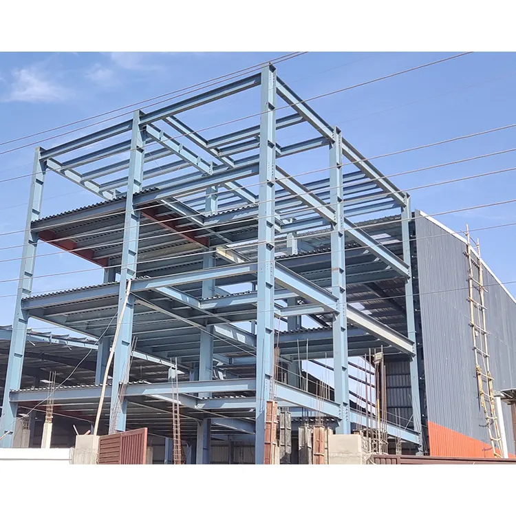 Hızlı kurulum prefabrik metal depo çerçevesi yüksek katlı çok katlı çelik yapı bina
