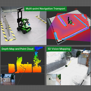 Robot programable ROS basado en Jetson Nano con Lidar/cámara de profundidad/micrófono/pantalla