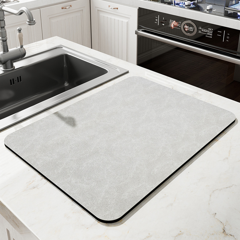 Tapis de drainage sans lavage - Pierre à base d'eau gris clair