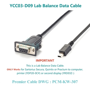 สายเคเบิลข้อมูลขนาดเล็กแบบ USB ไปยัง RS232ในแล็บสายเคเบิลวิเคราะห์ความสมดุลพร้อมชิป FTDI เครื่องพิมพ์เครื่องชั่งอิเล็กทรอนิกส์ที่เข้ากันได้กับ YCC03-D09 Sartorius - Product Image 2