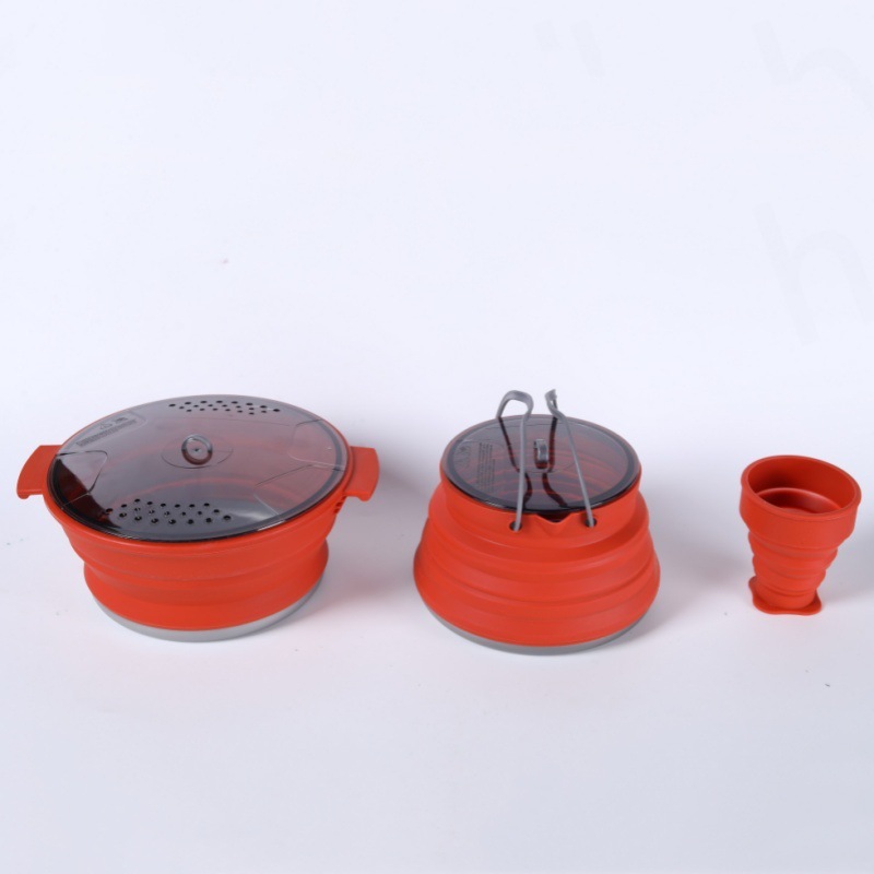 Red-cup kettle pot set of 3