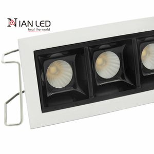 Fabrika Anti parlama Mini aşağı ışık dikdörtgen Spot gömme 5*2w kısılabilir ızgara LED downlight - Product Image 6