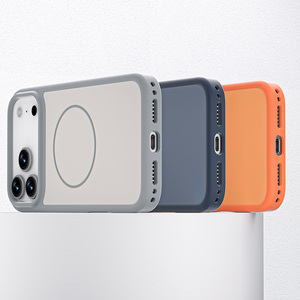 Magnetische Transparante Matte Telefoonhoes voor iPhone 17 Promax Beschermhoes voor Samsung S26Ultra S25 Mat Aanvoelende Hoes - Product Image 1