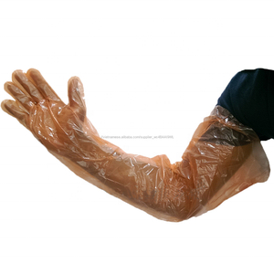 Giá rẻ Lớn Kiểu Tay Áo Kích Thước Thú Y AI OB Trực Tràng Thi Vai 90cm Chiều Dài Dùng Một Lần PE Găng Tay Cho Dê gia Súc - Product Image 4
