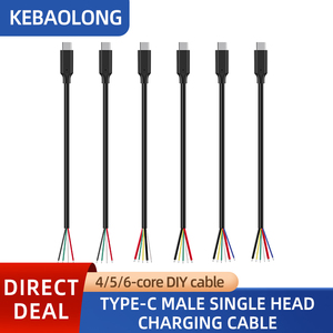 Typ C Single-Head 4 5 6-adriges 5A-Ladedatenkabel PVC-Mantel OTG-kompatibel für DIY-Test geflecht abschirmung für den Computer gebrauch - Product Image 2