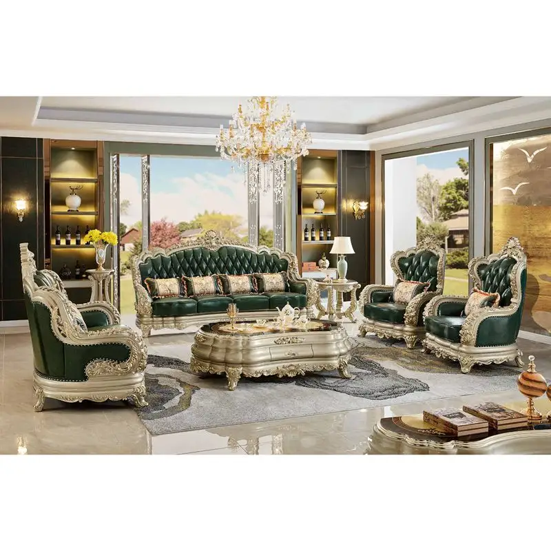 Royal muebles de sala de estar conjuntos de muebles de lujo sofá conjunto de cuero original Divani di LUSSO Prezzi