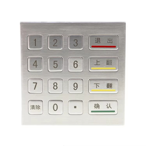 Teclado de teclado de metal numérico de venta de terminal de cajero automático de control de acceso a prueba de agua industrial mecánico - Product Image 1