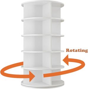 Kích Thước Tùy Chỉnh Giày <span class=keywords><strong>Carousel</strong></span> 360 Xoay Giày Giá Tháp 5 Tầng Lưu Trữ Tủ Xoay Giày Kệ - Product Image 1