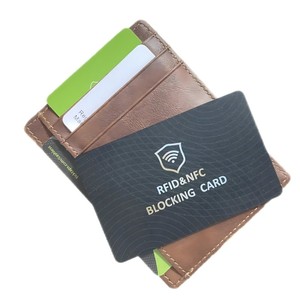 Etiquetas y etiquetas de activos de tarjeta de bloqueo RFID ultrafinas para billetera-Bluetooth Find My Function & NFC Signal Shield - Product Image 1