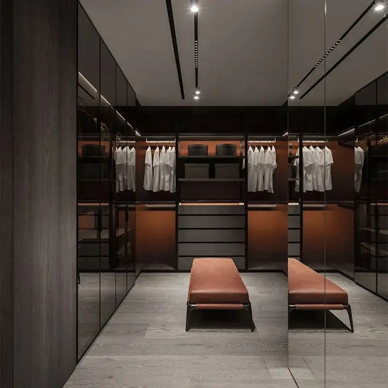 NICOCABINET Personalizado Quarto Roupeiro Integral Walk-in Light Luxury Cloakroom Cabinet