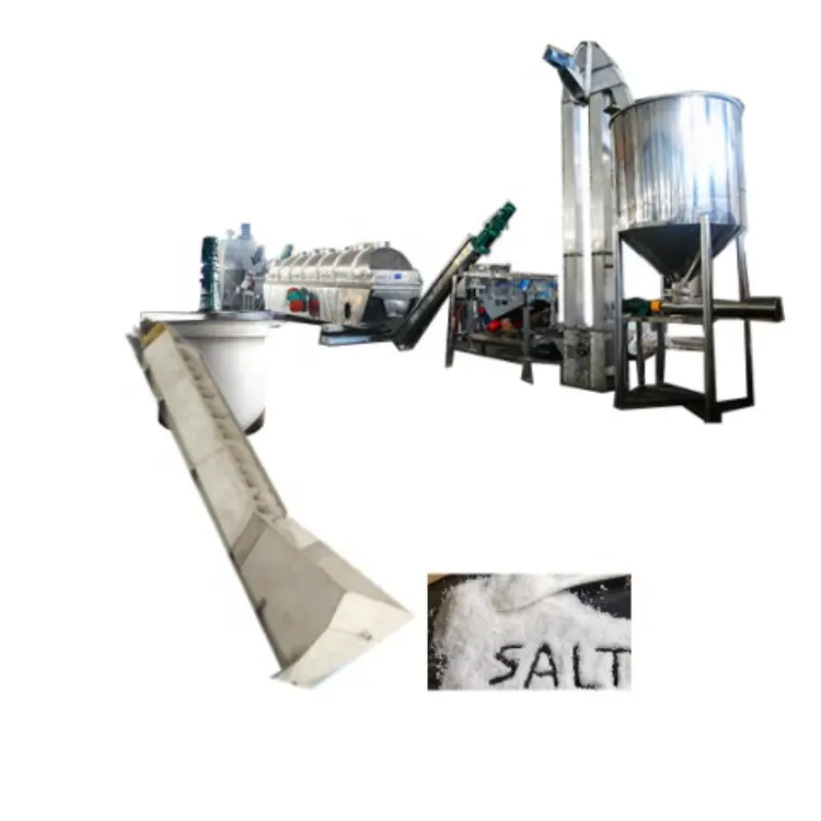 Precio de fábrica 1 T/H planta de refinación de limpieza de lavado de sal comestible
