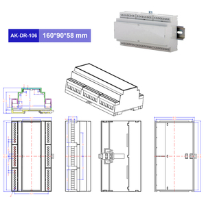 159.5x90.2x57.5MM plástico do relé da montagem do trilho do ruído do Pcb 128-5.08 Plc 27 pontos trabalha o trilho do ruído do conector do bloco terminal