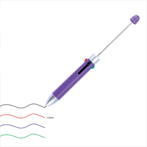 2023 yeni DIY çok renkli boncuklu kalemler <span class=keywords><strong>4</strong></span> renk yedekler boş odak boncuk kalemler renkli mürekkep boncuklu tükenmez kalem