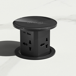 Enchufe de elevación para encimera de cocina, 4 salidas, multifunción, enchufes emergentes neumáticos ocultos con carga inalámbrica y USB tipo C - Product Image 6