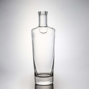 500ml 700ml 750ml Custom Heavy Base <strong>Round</strong> Glass <strong>Bottle</strong> for Vodka <strong>Whisky</strong> Gin Spirit <strong>Bottle</strong> With Cork Top - Product Image 1