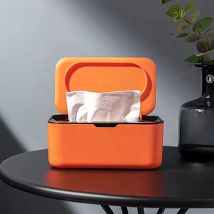 拉库纳台式纸巾盒防尘餐巾纸容器，带PP盖塑料湿巾储物盒 - Product Image 1