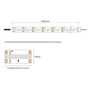 แถบไฟ LED 810 12V/M แบบไดนามิก RGB แบบไดนามิกพร้อมการควบคุมด้วยเสียงอัจฉริยะสำหรับงานปาร์ตี้/บาร์/ห้องเล่นเกม - Product Image 4