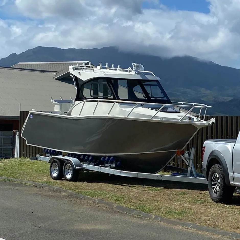 Goangelho barco de pesca 25ft em mar gp750, barco de pesca soldado de alumínio para pesca