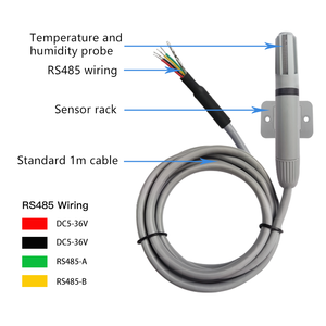 Sensores de calidad del aire RS485 Sensor de temperatura y humedad para monitoreo de temperatura - Product Image 2