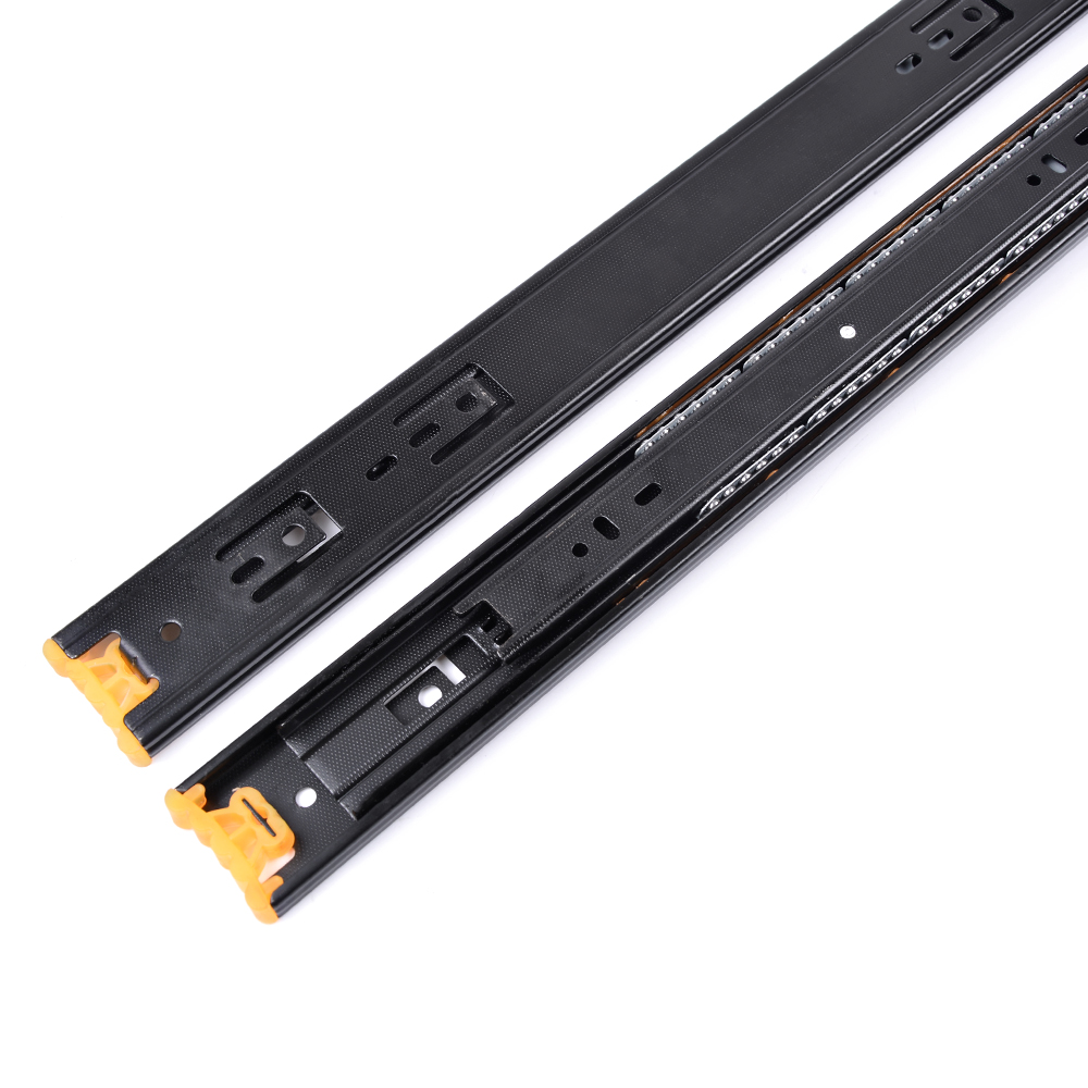 Best Selling 45mm soft closing ball baering drawer slide undermount telescopic drawer slide for Kitchen cabinet