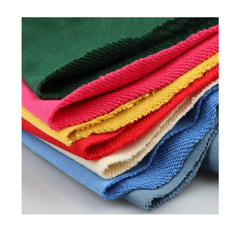 French Terry Fabric Kunden spezifische Farben Stricks toff Textil Rohmaterial 100% Baumwolle Stricks toff für Hoodie Sweat suit