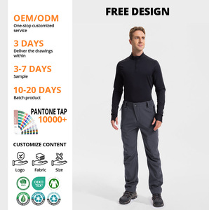 Tùy Chỉnh Người Đàn Ông Của Mùa Đông Mềm Shell Quần Cho Thể Thao Ngoài Trời Windproof Ấm Không Thấm Nước Dệt Hàng Hóa Đi Bộ Đường Dài Chống Nước Quần - Product Image 2