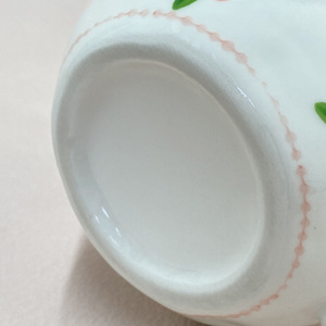 380ml 12.8ozかわいいピンクの甘い花柄ボウノットコーヒーティーミルクセラミックマグギフトクリエイティブカップツイストハンドル付き - Product Image 5