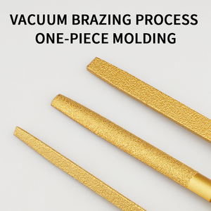 Bán Hàng Nóng 6 "Inch 180 Grit Công Nghiệp Tập Tin Quay Electroplated Kim Cương Vuông Tập Tin Hợp Kim Với Không-Trượt Xử Lý Cho Chế Biến Gỗ - Product Image 4